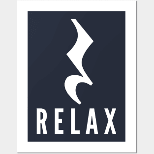 Relax - Quarter Note Rest with a Twist Posters and Art